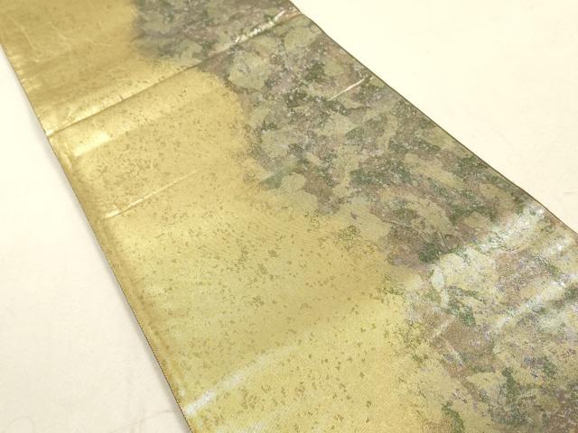 平和屋着物◎六通柄袋帯 霞文 引箔 正絹 逸品 DAAY4912qa