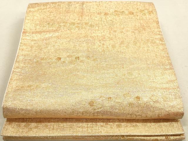 平和屋着物◎六通柄袋帯　箔散らし文　金糸　正絹　逸品　DAAY4919qa