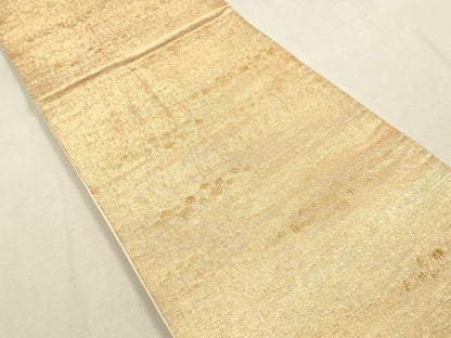 平和屋着物◎六通柄袋帯　箔散らし文　金糸　正絹　逸品　DAAY4919qa