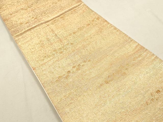 平和屋着物◎六通柄袋帯　箔散らし文　金糸　正絹　逸品　DAAY4919qa