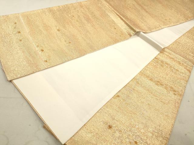 平和屋着物◎六通柄袋帯　箔散らし文　金糸　正絹　逸品　DAAY4919qa