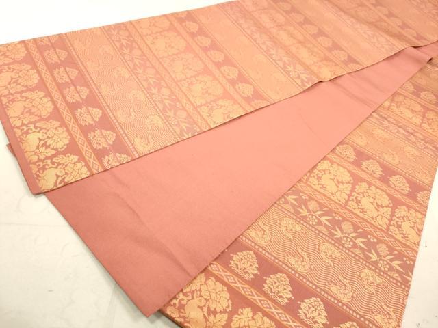 平和屋着物◎全通柄　本袋帯　名物裂　金糸　正絹　逸品　DAAY4923qa