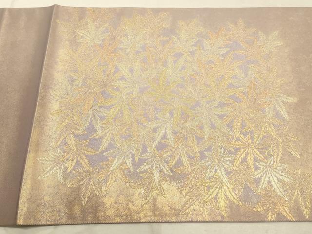 平和屋着物◎太鼓柄袋帯 渡橋楓文 金糸 三越扱い 正絹 逸品 DAAY4982qa