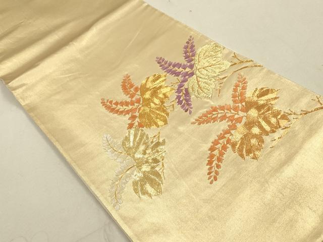 平和屋着物◎太鼓柄袋帯 総刺繍 駒刺繍 桐 正絹 逸品 DAAY4983qa