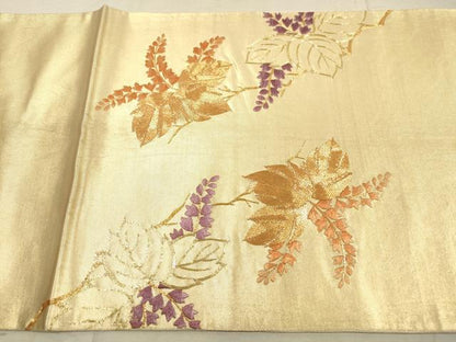 平和屋着物◎太鼓柄袋帯 総刺繍 駒刺繍 桐 正絹 逸品 DAAY4983qa