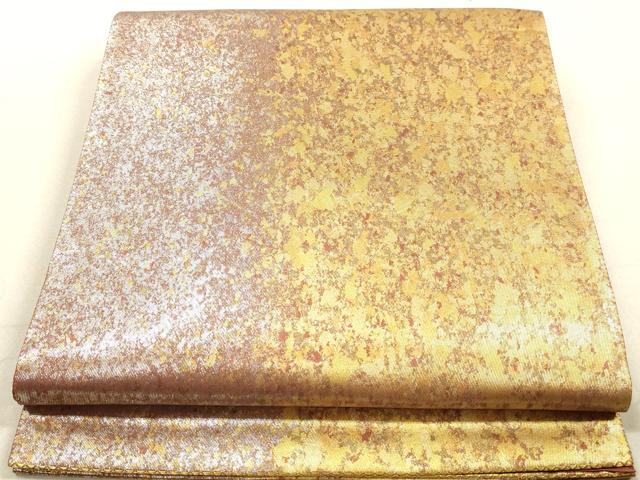 平和屋着物◎両面 六通柄袋帯 霞文 引箔 正絹 逸品 DAAY4986qa