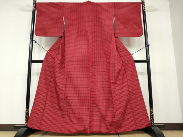 平和屋着物●上質な紬　吉野間道　西武百貨店扱い　正絹　逸品　DAAY5008ud