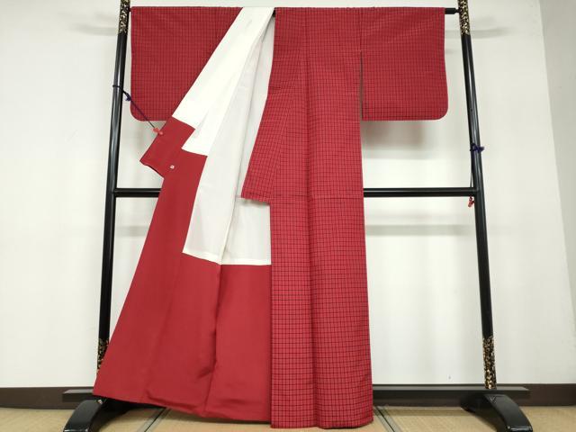 平和屋着物●上質な紬　吉野間道　西武百貨店扱い　正絹　逸品　DAAY5008ud