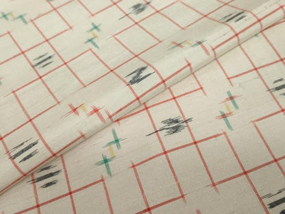平和屋着物●上質な紬　絣文様　正絹　逸品　DAAY5010ud