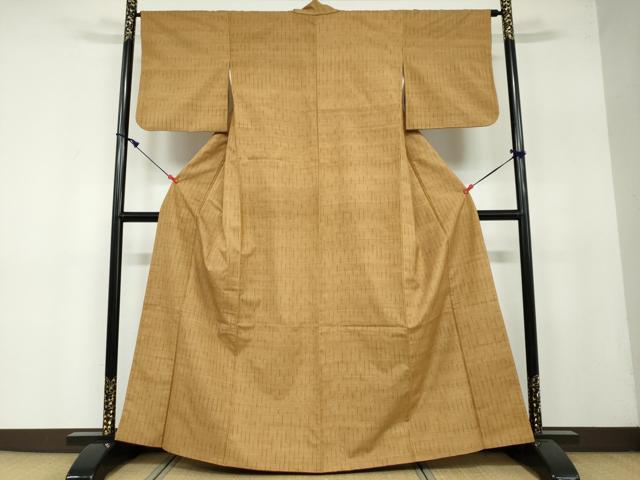 平和屋着物●上質な紬 抽象文様 正絹 逸品 DAAY5015ud