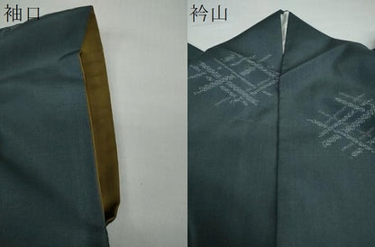 平和屋着物●上質な紬　100亀甲　抽象文様　正絹　逸品　DAAY5023ud