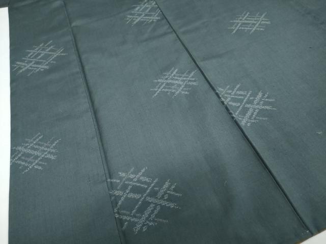 平和屋着物●上質な紬　100亀甲　抽象文様　正絹　逸品　DAAY5023ud