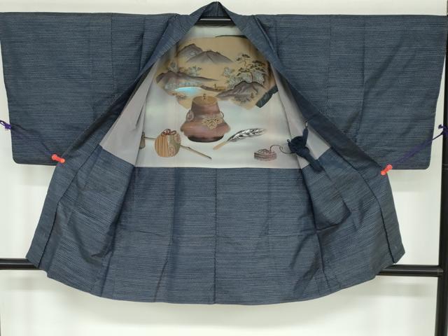 平和屋着物●男性　本場大島紬　アンサンブル　抽象文様　正絹　逸品　DAAY5028ud