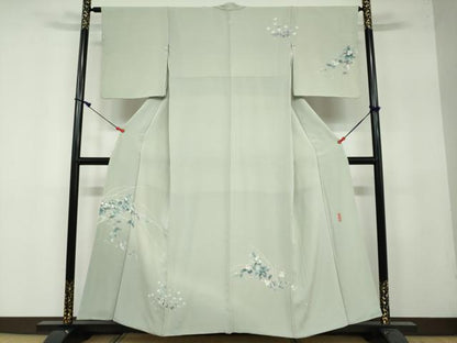 平和屋着物●訪問着　友禅　作家物　草花文　暈し染め　鈴乃屋扱い　正絹　逸品　DAAY5051ud