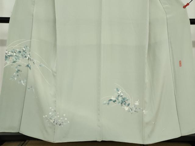 平和屋着物●訪問着　友禅　作家物　草花文　暈し染め　鈴乃屋扱い　正絹　逸品　DAAY5051ud