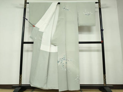 平和屋着物●訪問着　友禅　作家物　草花文　暈し染め　鈴乃屋扱い　正絹　逸品　DAAY5051ud