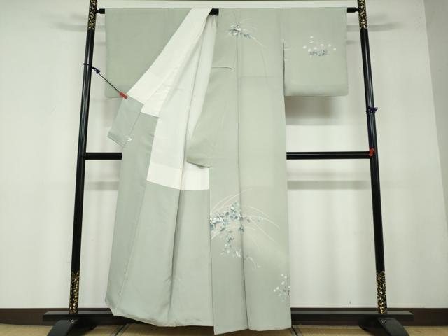 平和屋着物●訪問着　友禅　作家物　草花文　暈し染め　鈴乃屋扱い　正絹　逸品　DAAY5051ud