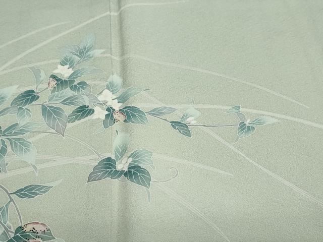 平和屋着物●訪問着　友禅　作家物　草花文　暈し染め　鈴乃屋扱い　正絹　逸品　DAAY5051ud