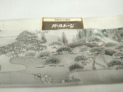 平和屋着物●訪問着 人物風景文 金彩 反端付き 正絹 逸品 DAAY5112ud