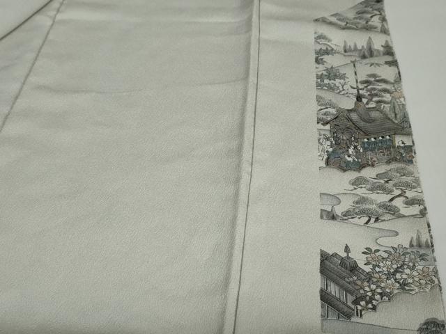 平和屋着物●訪問着 人物風景文 金彩 反端付き 正絹 逸品 DAAY5112ud