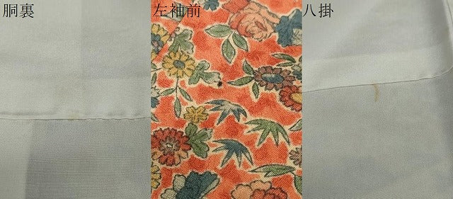 平和屋着物●訪問着　三代目　更辰　風景草花文　正絹　逸品　DAAY5124ud
