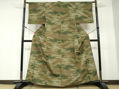 平和屋着物●上質な紬 霞文 正絹 逸品 DAAY5131ud