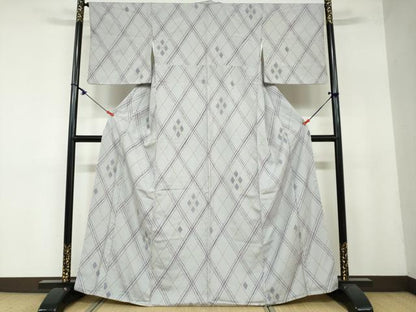 平和屋着物●上質な紬 菱文 伊勢丹扱い 正絹 逸品 DAAY5133ud