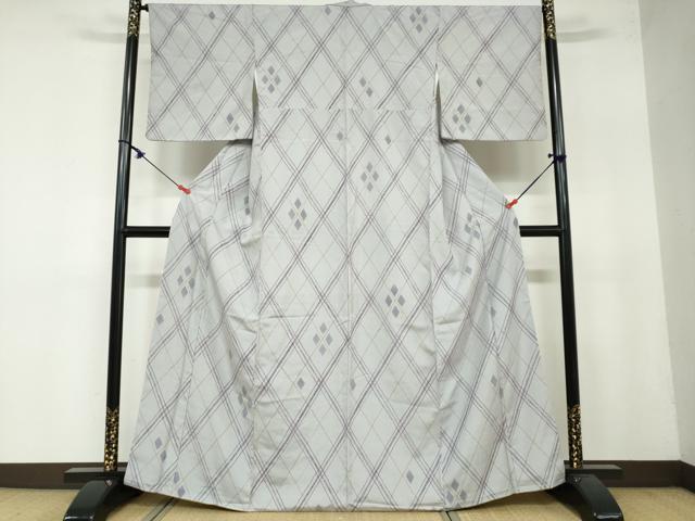 平和屋着物●上質な紬 菱文 伊勢丹扱い 正絹 逸品 DAAY5133ud