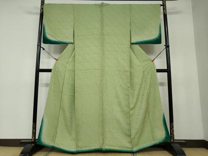 平和屋着物●訪問着　草花地紋　暈し染め　正絹　逸品　DAAY5137ud