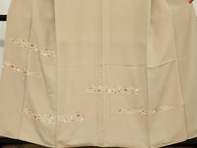 平和屋着物●訪問着　敷松葉草花文　金彩　正絹　逸品　DAAY5142ud