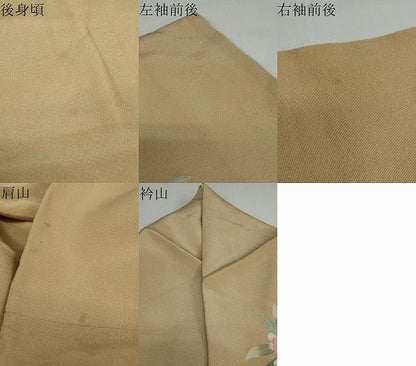 平和屋着物●訪問着　友禅　作家物　渡橋風景草花文　暈し染め　正絹　逸品　DAAY5153ud