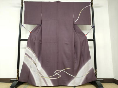 平和屋着物●訪問着 熨斗草花文 暈し染め 正絹 逸品 DAAY5169ud