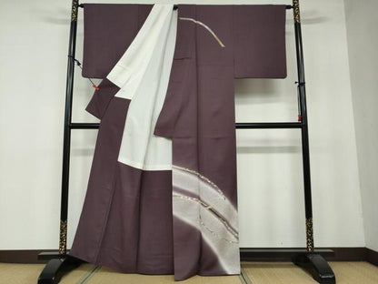 平和屋着物●訪問着 熨斗草花文 暈し染め 正絹 逸品 DAAY5169ud