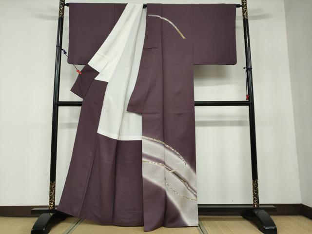 平和屋着物●訪問着 熨斗草花文 暈し染め 正絹 逸品 DAAY5169ud