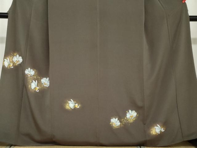 平和屋着物●豪華色留袖 舞花文 金彩 正絹 逸品 DAAY5177ud