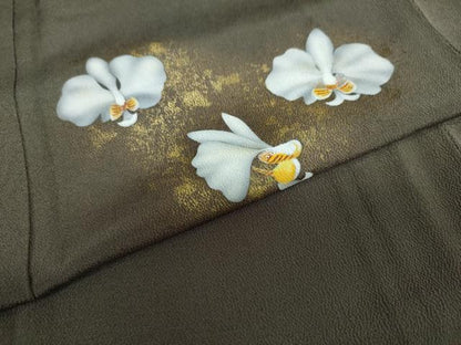 平和屋着物●豪華色留袖 舞花文 金彩 正絹 逸品 DAAY5177ud