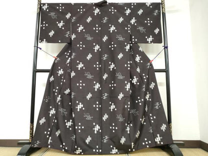 平和屋着物●本場琉球絣 正絹 逸品 DAAY5206ud