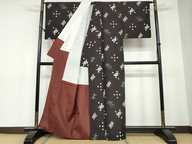 平和屋着物●本場琉球絣 正絹 逸品 DAAY5206ud