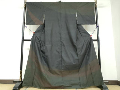 平和屋着物●本場大島紬　訪問着　横段文　正絹　逸品　DAAY5230ud