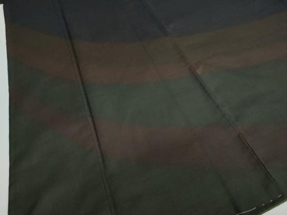 平和屋着物●本場大島紬　訪問着　横段文　正絹　逸品　DAAY5230ud