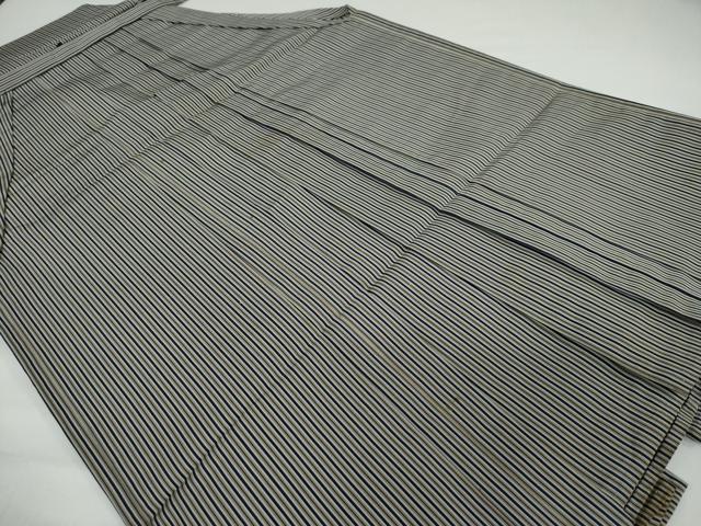平和屋着物●男性　馬乗り袴　縞　正絹　逸品　DAAY5251ud