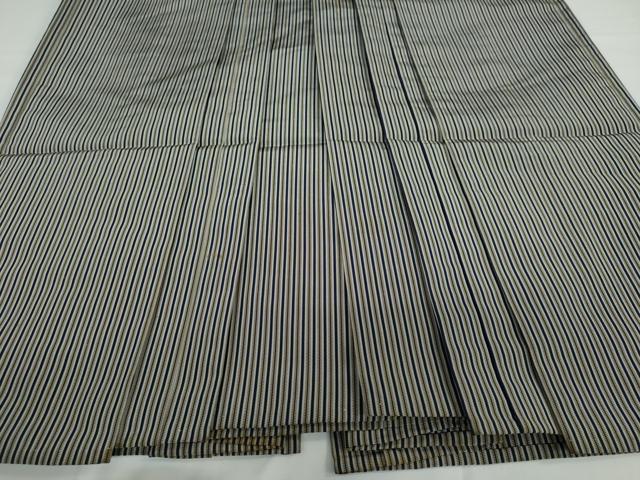 平和屋着物●男性　馬乗り袴　縞　正絹　逸品　DAAY5251ud