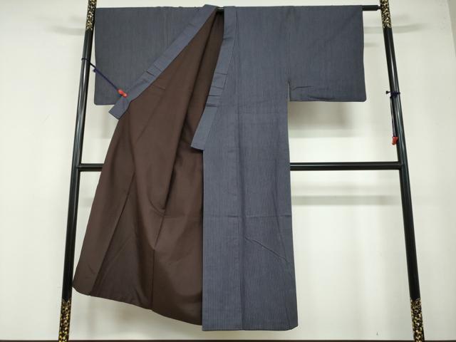 平和屋着物●男性 紬 縞 正絹 逸品 DAAY5268ud