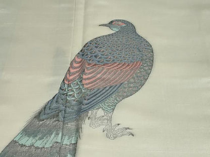 平和屋着物●京の名門・菱屋六右ェ門 紬 色留訪問着 孔雀文 正絹 逸品 DAAY5272ud