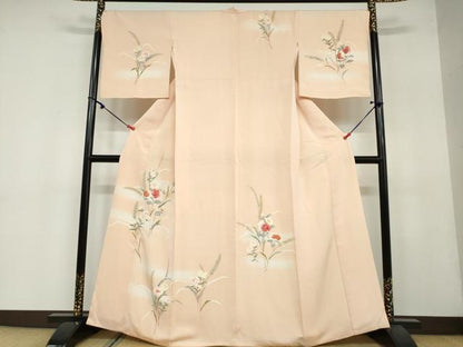 平和屋着物●訪問着　草花文　暈し染め　大丸扱い　正絹　逸品　DAAY5298ud