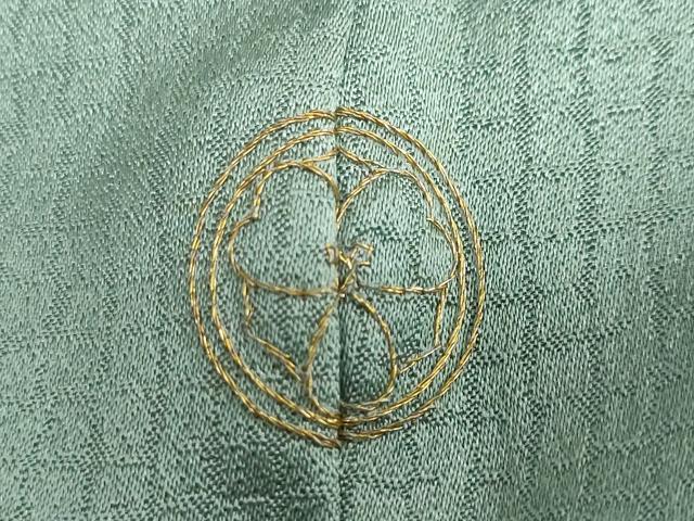 平和屋着物●訪問着　刺繍　立波草花文　暈し染め　金銀彩　正絹　逸品　DAAY5299ud
