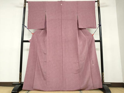 平和屋着物●伝統工芸師 服部光擴 江戸小紋 草木染 鮫小紋柄 反端付き 正絹 逸品 未使用 DAAY5308ud