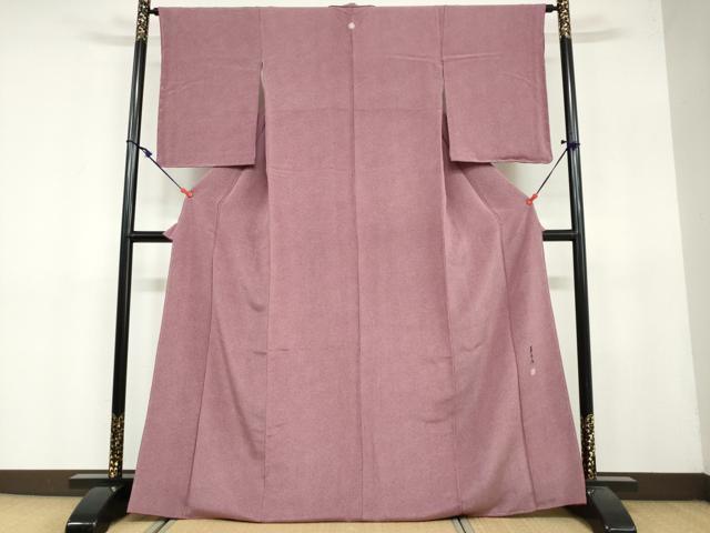 平和屋着物●伝統工芸師 服部光擴 江戸小紋 草木染 鮫小紋柄 反端付き 正絹 逸品 未使用 DAAY5308ud