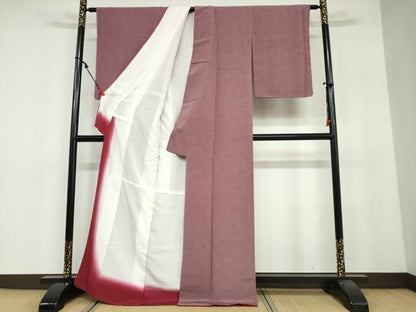 平和屋着物●伝統工芸師 服部光擴 江戸小紋 草木染 鮫小紋柄 反端付き 正絹 逸品 未使用 DAAY5308ud