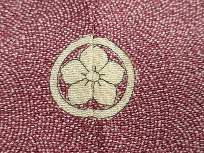 平和屋着物●伝統工芸師 服部光擴 江戸小紋 草木染 鮫小紋柄 反端付き 正絹 逸品 未使用 DAAY5308ud